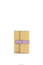 Loewe Women Small vertical wallet in soft grained calfskin 206XF1267 Dark Butter/Mauve