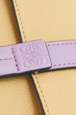 Loewe Women Small vertical wallet in soft grained calfskin 206XF1267 Dark Butter/Mauve - Image 5