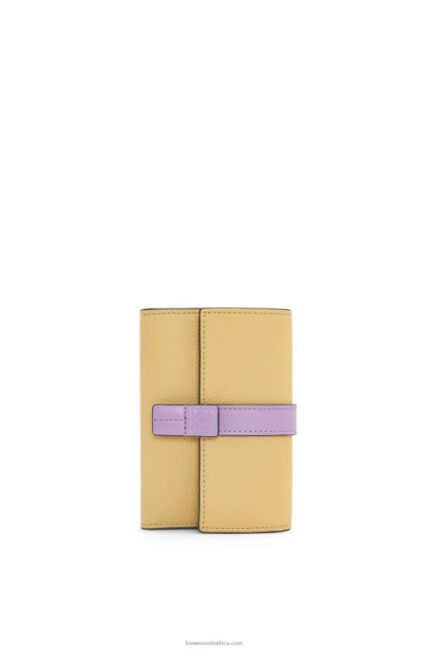 Loewe Women Small vertical wallet in soft grained calfskin 206XF1267 Dark Butter/Mauve
