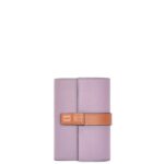 Loewe Women Small vertical wallet in soft grained calfskin 206XF1270 Dirty Mauve/Tan