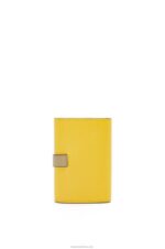 Loewe Women Small vertical wallet in soft grained calfskin 206XF1282 Yellow/Clay Green - Image 4