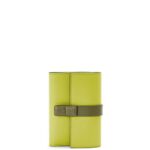 Loewe Women Small vertical wallet in soft grained calfskin 206XF1310 Lime Yellow/Avocado Green