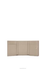 Loewe Women Snail trifold wallet in classic calfskin 206XF1300 Dusty Beige - Image 2