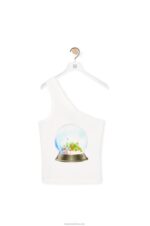 Loewe Women Snow globe top in technical jersey 206XF871 White/Multicolor