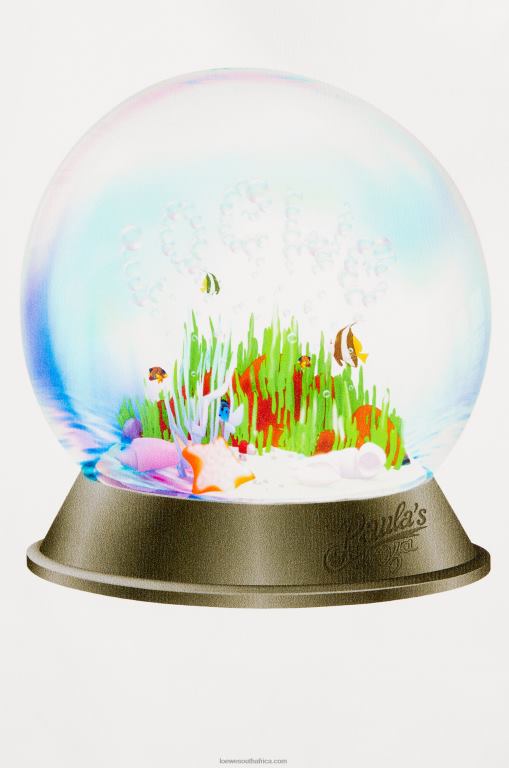 Loewe Women Snow globe top in technical jersey 206XF871 White/Multicolor - Image 3