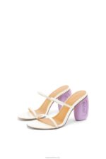 Loewe Women Soap sandal in goatskin 206XF711 White/Lavender - Image 2