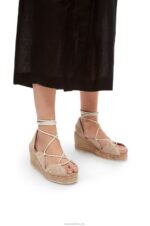 Loewe Women Solar wedge espadrille in jute 206XF700 Oat Milk - Image 2