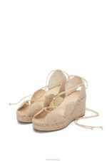Loewe Women Solar wedge espadrille in jute 206XF700 Oat Milk - Image 3