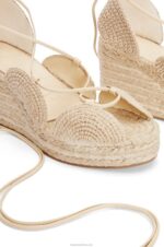 Loewe Women Solar wedge espadrille in jute 206XF700 Oat Milk - Image 5