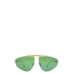 Loewe Women Spoiler new aviator sunglasses in metal 206XF1449 Dark Green