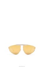 Loewe Women Spoiler new aviator sunglasses in metal 206XF1450 Gold Multitone