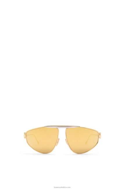 Loewe Women Spoiler new aviator sunglasses in metal 206XF1450 Gold Multitone