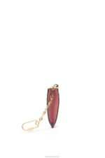 Loewe Women Square cardholder in soft grained calfskin with chain 206XF1379 Plumrose/Chocolate - Image 2
