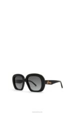 Loewe Women Square halfmoon sunglasses in acetate 206XF1439 Black - Image 3