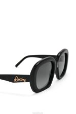 Loewe Women Square halfmoon sunglasses in acetate 206XF1439 Black - Image 5