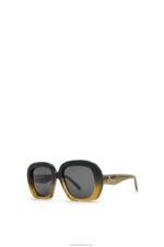 Loewe Women Square halfmoon sunglasses in acetate 206XF1440 Gradient Green - Image 2
