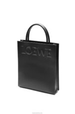 Loewe Women Standard A4 Tote in sleek calfskin 206XF117 Black - Image 4