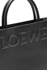 Loewe Women Standard A4 Tote in sleek calfskin 206XF117 Black - Image 8