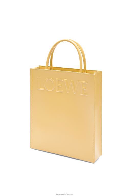 Loewe Women Standard A4 Tote in sleek calfskin 206XF120 Dark Butter - Image 2