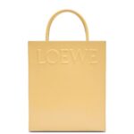 Loewe Women Standard A4 Tote in sleek calfskin 206XF120 Dark Butter