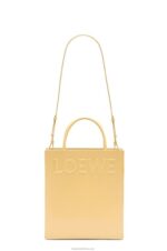 Loewe Women Standard A4 Tote in sleek calfskin 206XF120 Dark Butter - Image 4