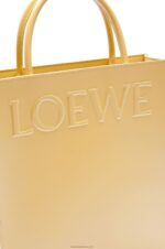 Loewe Women Standard A4 Tote in sleek calfskin 206XF120 Dark Butter - Image 6