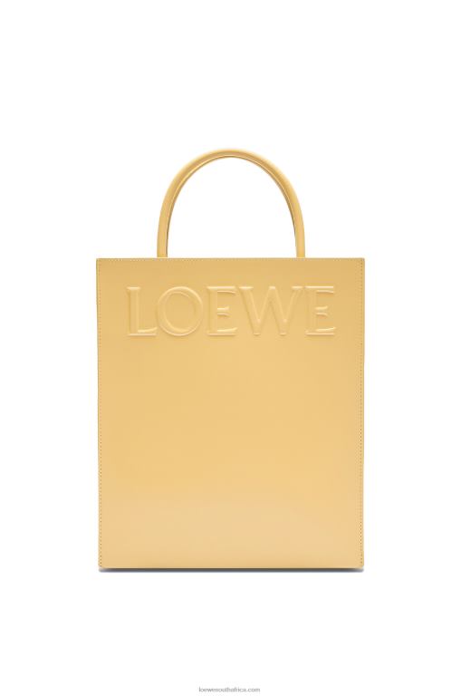 loewe_women_standard_a4_tote_in_sleek_calfskin_206xf120_dark_butter.jpg Loewe Women Standard A4 Tote in sleek calfskin 206XF120 Dark Butter - Image 1