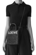 Loewe Women Standard A5 Tote bag in raffia 206XF74 Natural/Black - Image 2
