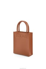 Loewe Women Standard A5 Tote in sleek calfskin 206XF116 Tan - Image 3