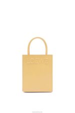 Loewe Women Standard A5 Tote in sleek calfskin 206XF119 Dark Butter