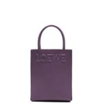 Loewe Women Standard A5 Tote in sleek calfskin 206XF192 Deep Aubergine