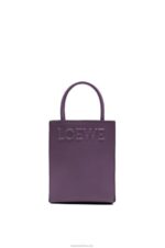 Loewe Women Standard A5 Tote in sleek calfskin 206XF192 Deep Aubergine