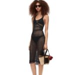 Loewe Women Strappy dress in viscose 206XF1058 Black