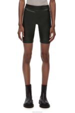 Loewe Women Stretch cycling shorts in nappa 206XF1128 Black - Image 2
