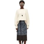 Loewe Women Sweater in cashmere 206XF1011 Soft White