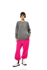 Loewe Women Sweater in cashmere 206XF1018 Grey - Image 2