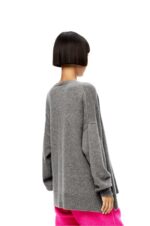 Loewe Women Sweater in cashmere 206XF1018 Grey - Image 4