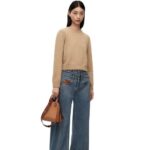Loewe Women Sweater in wool 206XF980 Camel