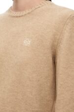 Loewe Women Sweater in wool 206XF980 Camel - Image 4