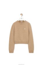 Loewe Women Sweater in wool 206XF980 Camel - Image 5