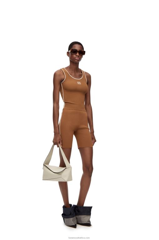 loewe_women_tank_top_in_viscose_206xf940_brown.jpg Loewe Women Tank top in viscose 206XF940 Brown - Image 1