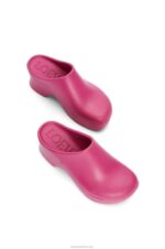 Loewe Women Terra foam clog in light foam rubber 206XF752 Pink Hortensia - Image 4