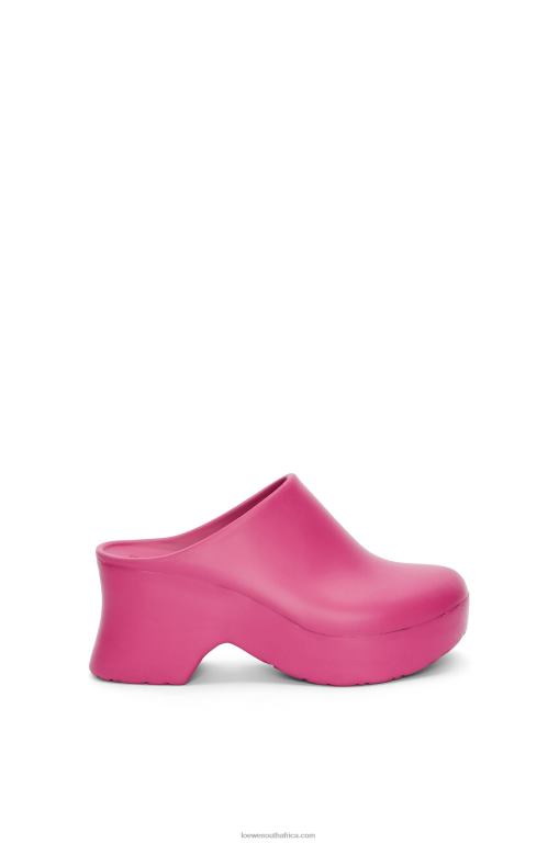 Loewe Women Terra foam clog in light foam rubber 206XF752 Pink Hortensia - Image 1