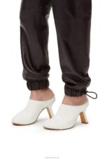 Loewe Women Terra heel clog in calfskin 206XF742 White - Image 2