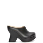 Loewe Women Terra wedge clog in calfskin 206XF743 Black