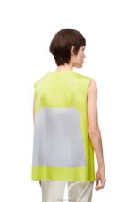 Loewe Women Top in technical satin 206XF853 Yellow/Grey - Image 3