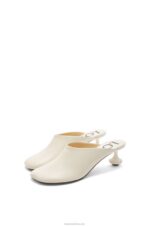 Loewe Women Toy mule in goatskin 206XF737 White - Image 3