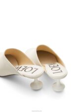 Loewe Women Toy mule in goatskin 206XF737 White - Image 5