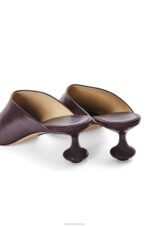 Loewe Women Toy mule in goatskin 206XF738 Burgundy - Image 4