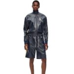 Loewe Women Tracksuit jacket in nappa 206XF1121 Navy/Yellow